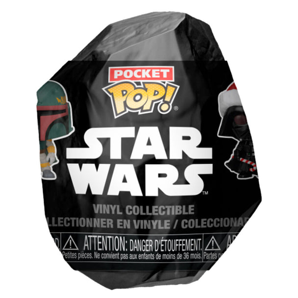 Figurine Funko Pocket POP Star Wars édition Noël, taille compacte 2,5 cm, vue de face avec détails festifs