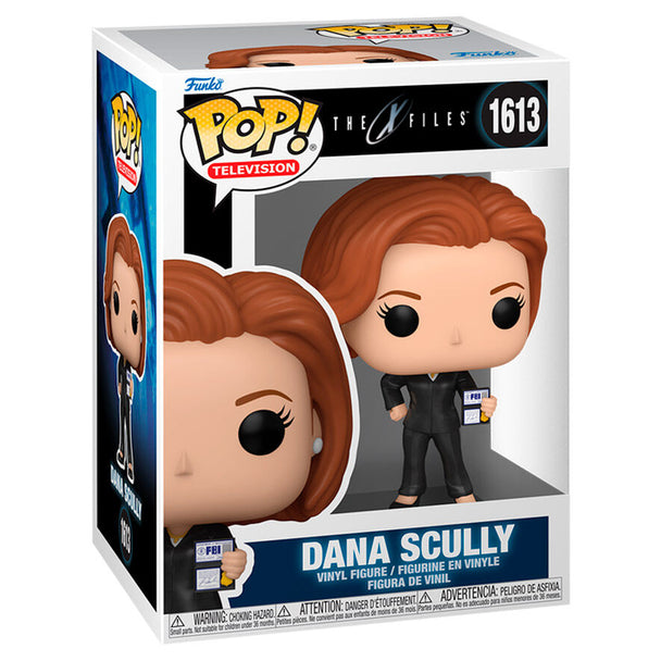 Vue rapprochée de la figurine Funko POP Dana Scully avec détails précis et couleurs vives