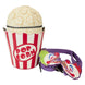 Sac popcorn Killer Klowns Loungefly en cuir vegan violet avec bandoulière scrunchie ajustable