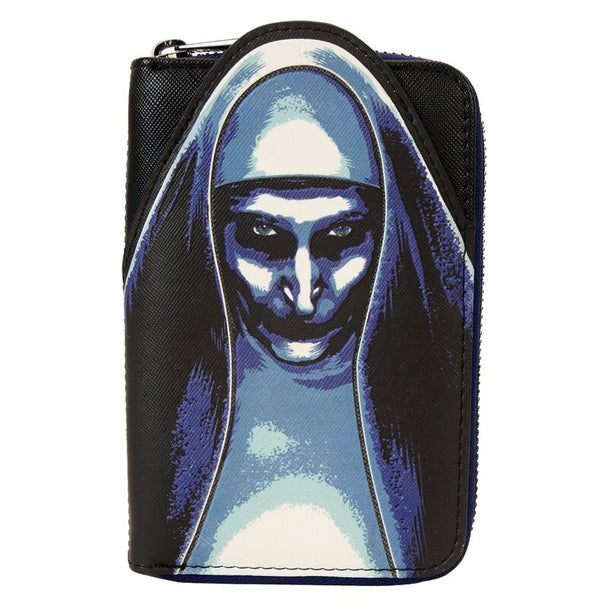 Portefeuille Loungefly The Nun en simili cuir vegan avec fermeture zippée et détails embossés