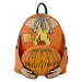 Sac à dos Loungefly Sam Trick 'r Treat vue de face avec éclairage LED allumé et détails phosphorescents