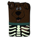 Détail des appliqués et impressions phosphorescentes sur le portefeuille Scooby Doo Loungefly