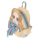 Détail des fermetures éclair robustes et des coutures du sac Loungefly Megan M3gan