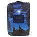 Détail des motifs appliqués et phosphorescents glow-in-the-dark sur le portefeuille Loungefly The Nun