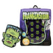 Pochette amovible phosphorescente verte avec broderies sur le sac à dos Frankenstein Loungefly