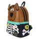 Poche avant zippée du sac à dos Scooby Doo avec pendentif en émail, design squelette lumineux