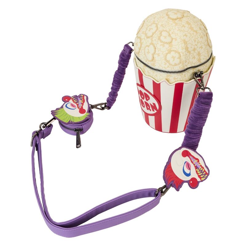 Accessoires bronze et pochette détachable en cuir vegan sur le sac popcorn Killer Klowns Loungefly