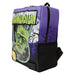 Détails des appliqués et du PVC transparent sur le sac à dos Frankenstein Neon Mask Loungefly
