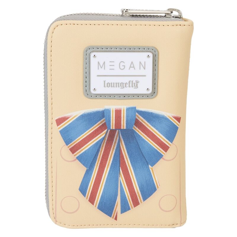 Portefeuille Loungefly Megan posé sur une surface claire mettant en valeur ses couleurs vives