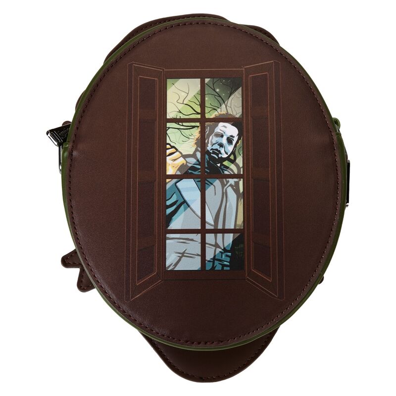Présentation du sac Loungefly Michael Myers Halloween avec ses dimensions compactes et design unique