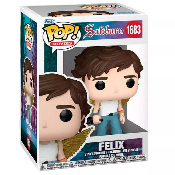 Figurine Funko POP Felix Catton Saltburn en vinyle de 9 cm dans sa boîte cadeau originale