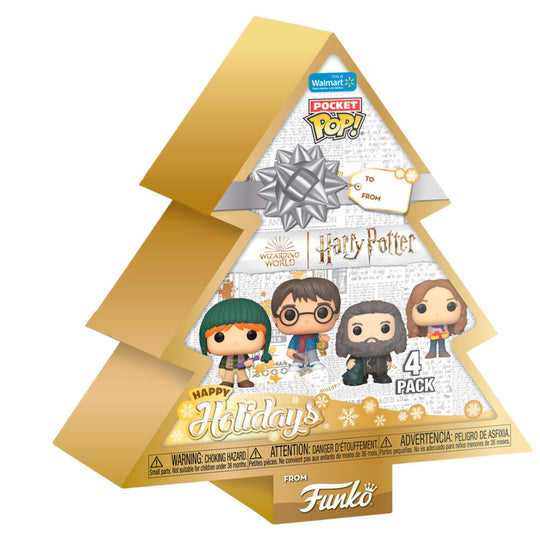 Pack de 4 figurines Pocket POP Harry Potter Funko avec détails précis et couleurs vives