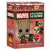 Zoom sur les figurines Funko Pocket Pops Marvel incluses dans le calendrier avec Spider-Man et Wolverine