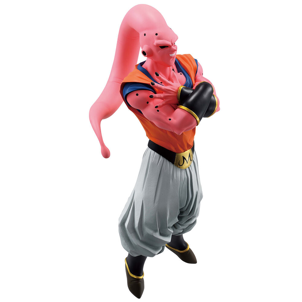 Vue rapprochée du visage expressif de la figurine Majin Buu Gohan Absorbé BANPRESTO