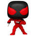 Figurine Funko POP Scarlet Spider Kaine en vinyle de 9 cm avec détails rouges et noirs sur costume