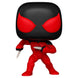 Figurine Funko POP Scarlet Spider Kaine en vinyle de 9 cm avec détails rouges et noirs sur costume