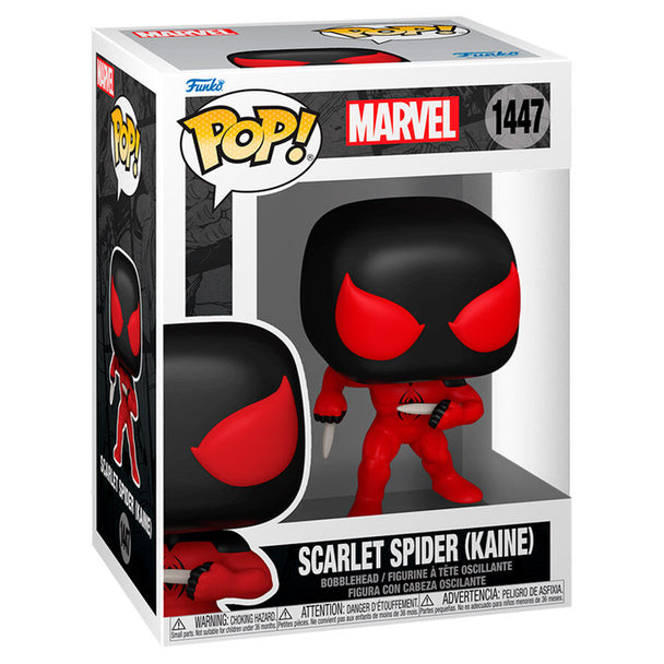 Boîte cadeau de la figurine Funko POP Scarlet Spider Kaine Marvel, emballage officiel collector