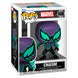 Vue rapprochée de la figurine Funko POP Marvel Chasm avec détails précis et couleurs vives