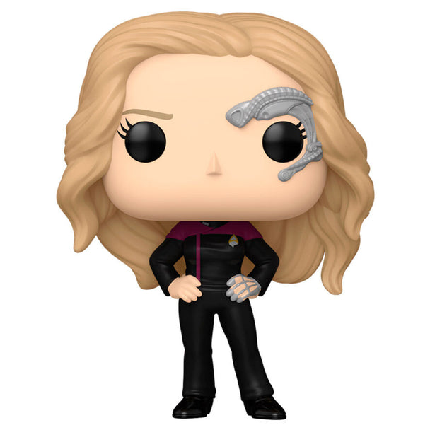 Boîte cadeau de la figurine Funko POP Star Trek Seven of Nine, montrant le packaging officiel et le logo