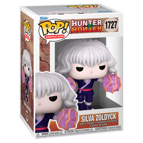 Figurine Funko POP Silva Zoldyck Hunter x Hunter en vinyle de 9 cm dans sa boîte cadeau originale