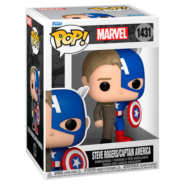 Vue détaillée de la figurine Funko POP Marvel Carnage Rogers Captain America avec ses couleurs vives et son design unique