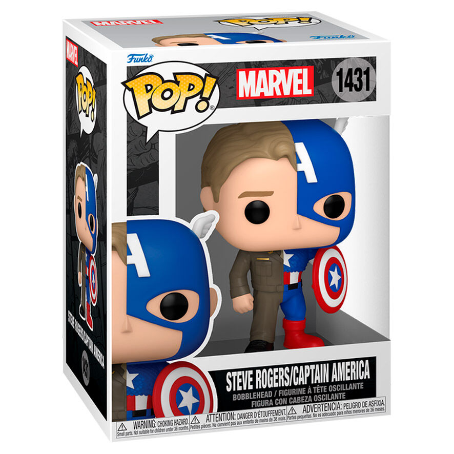 Vue détaillée de la figurine Funko POP Marvel Carnage Rogers Captain America avec ses couleurs vives et son design unique