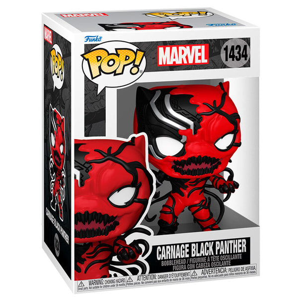 Figurine Funko POP Marvel Carnage Black Panther en vinyle de 9 cm dans sa boîte cadeau collector