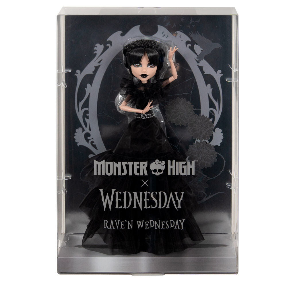Poupée Monster High Wednesday en robe noire gothique avec accessoires haute qualité