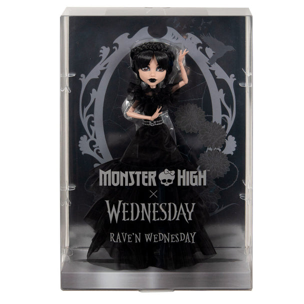 Poupée Monster High Wednesday en robe noire gothique avec accessoires haute qualité