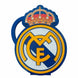 Trousse 3D Real Madrid blanche avec logo officiel en relief, vue de face