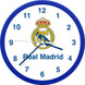 Horloge murale Real Madrid officielle de 24,5 cm avec logo du club et design coloré