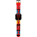 Montre LED Marvel Spiderman avec bracelet rouge et affichage lumineux, vue de face sur fond blanc