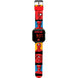 Montre LED Marvel Spiderman avec bracelet rouge et affichage lumineux, vue de face sur fond blanc