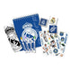 Trousse 3D Real Madrid avec fermeture éclair visible et détails colorés sur fond blanc