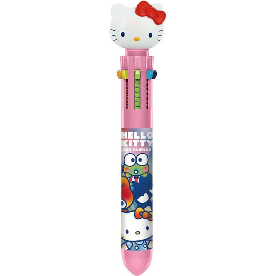 Ensemble de quatre toppers 3D Hello Kitty assortis présentés sur une surface claire