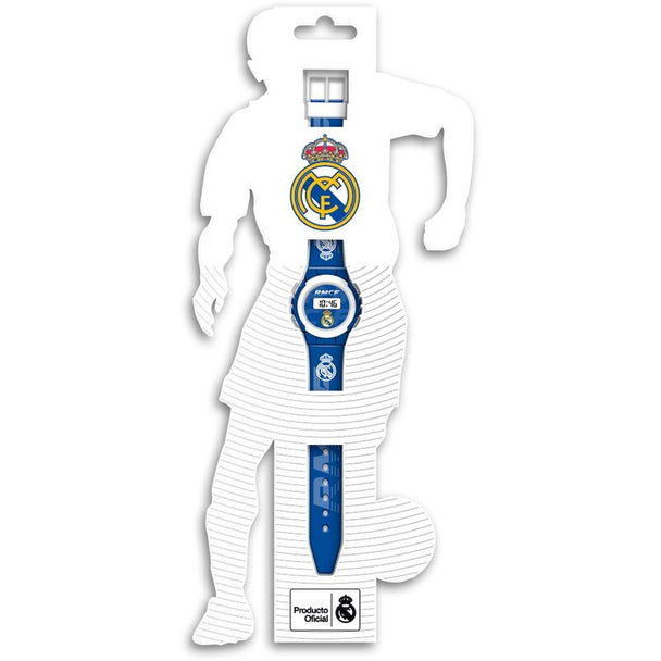 Bracelet ajustable de la montre digitale Real Madrid pour enfants avec détails de couleur et design officiel