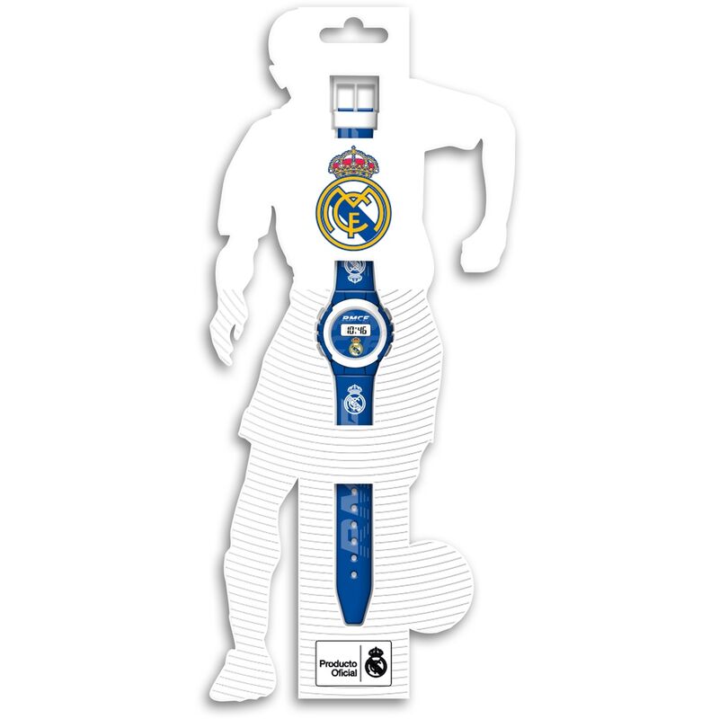 Bracelet ajustable de la montre digitale Real Madrid pour enfants avec détails de couleur et design officiel