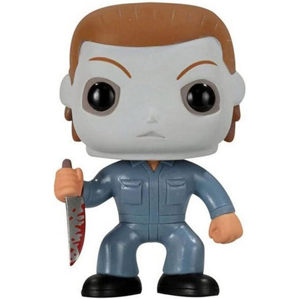 Détail de la figurine POP Michael Myers montrant le couteau ensanglanté dans sa main droite.