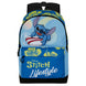 Sac à dos Disney Stitch KARACTERMANIA en tissu Ripstop, vue avant avec poche frontale et logo Stitch