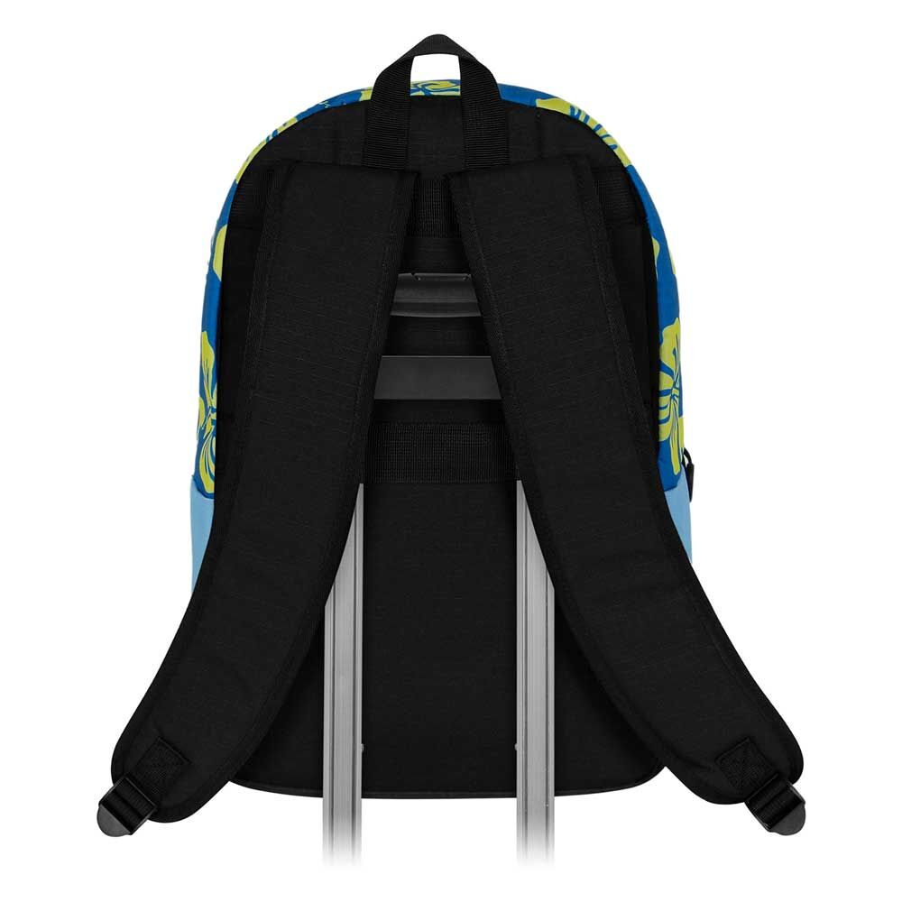 Vue arrière du sac à dos Disney Stitch avec sangle adaptable au trolley, idéal pour les voyages urbains