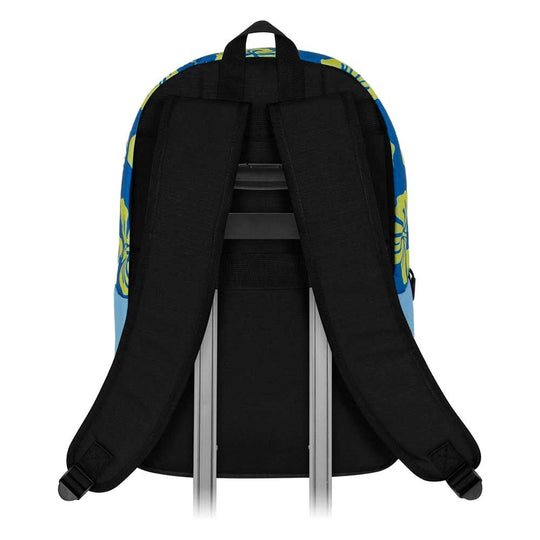 Vue arrière du sac à dos Disney Stitch avec sangle adaptable au trolley, idéal pour les voyages urbains