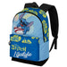 Détail des bretelles rembourrées ajustables du sac à dos Disney Stitch, confort et ergonomie visibles