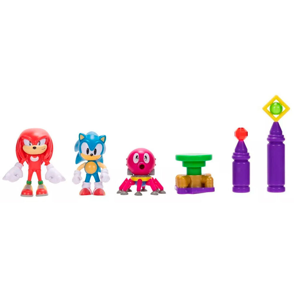 Vue latérale de la figurine Sonic the Hedgehog Oil Ocean 6cm montrant la qualité et les finitions précises