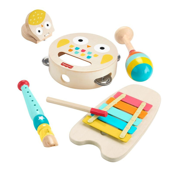 Gros plan sur le xylophone en bois coloré de style Montessori pour éveil musical des tout-petits