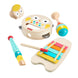Gros plan sur le xylophone en bois coloré de style Montessori pour éveil musical des tout-petits