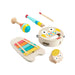 Maillet en bois naturel utilisé pour jouer sur le xylophone du kit musical pour enfants