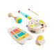Maillet en bois naturel utilisé pour jouer sur le xylophone du kit musical pour enfants