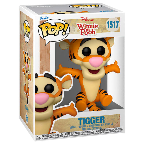 Vue rapprochée de la figurine Tigrou Funko POP montrant les détails et les couleurs vives du personnage