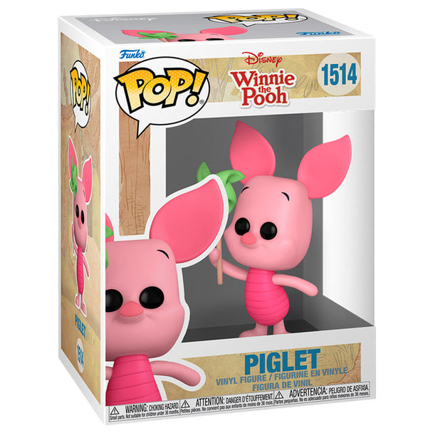 Vue rapprochée de la figurine Funko POP Porcinet Disney avec détails colorés et boîte protectrice