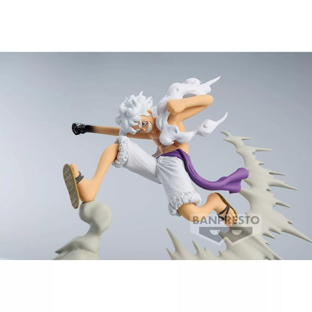 Figurine Monkey D Luffy Gear 5 de 7cm vue de face avec détails précis et couleurs vives